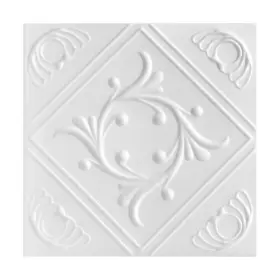 R02-96pw À La Maison Ceilings A R02 Diamond Wreath Foam Glue-up Ceiling Tile 256 Sq. Ft