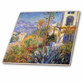 3drose 204952 Ct 4 Print Of Monet Painting Villas At Bordighera Ceramic Tile 12 Inch