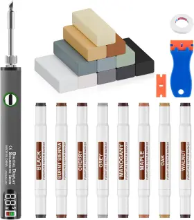 A-heyida 313115559500 Laminate Vinyl Wood Floor Scratch Repair Kit With Heat Pen - 11 Colors Grey Hard