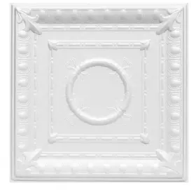 R47-8upws A La Maison Ceilings R47 Romanesque Ultra Pure White Foam Glue Up Ceiling 32pk