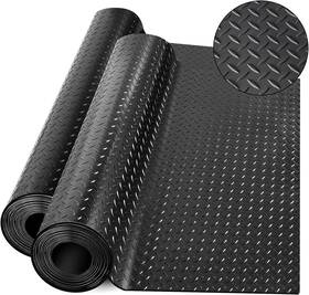 Aapee 313037595501 Diamond-plate Rubber Flooring Rolls 21ft 16in Garage Floor Mat 4 7ft Cover