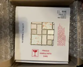 Tmr-413 Academy New Pink Porcelain Mosaic Tiles 10 Sq Ft Wall Or Floor