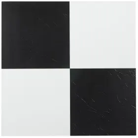Achim 054006330005 Tivoli Black And White 12x12 Self Adhesive Vinyl Floor 12 X