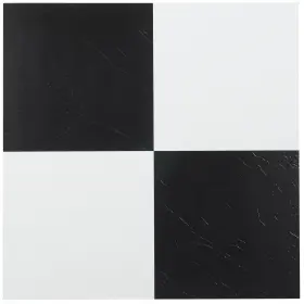 Achim Home Furnishing 704537554325 Sterling Black And White 12 Inch X12 Self Adhesive Vinyl Floor Tile #103 - 45 Tiles