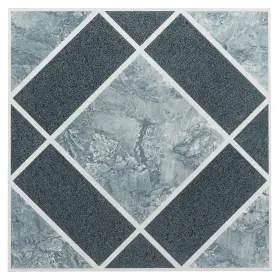 Ftvgm30320 Achim Home Furnishings 054006332450 Nexus 12-inch Vinyl Tile Geo Light And Dark Blue Diamond Pattern