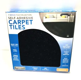 Ft12 Achim Importing Co. Inc 445044958970 Nexus Self Adhesive Polyester Carpet Tile 12 Tiles/12 Sq X Jet Blk