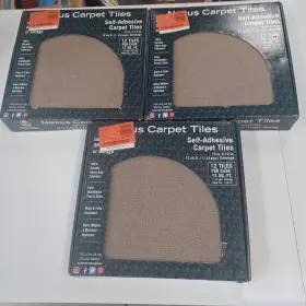 Nxcrpttn12 Achim Nexus Self Adhesive Carpet Floor Tile Tan 12 Inch L X W 0.1 H 3 Packs