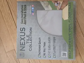 Nxsv119 Achim Self-adhesive Vinyl Floor Tiles 12x12 In No Wax Finish White 20 Pack 3 Boxes