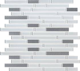 Ackland Akm-gm-pagl12x12ilx-ca Akm-gm-12x12ilx-ca 12 Inch X Glass And Metal Linear - Palazzo Glace