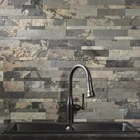 Acp 371410472504 6 Inch X 24 Natural Aspect Stone Backsplash Peel And Stick Medley Slate