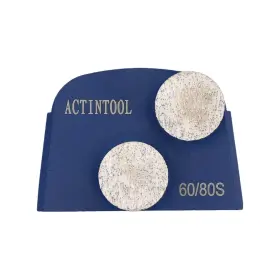Ags-lav-017-fba-60 Actintool Ags-lav-017-fba-60/80s Twin Dot Segment Concrete Surface Grinding Metal Tooling For Lavina Floor Gri