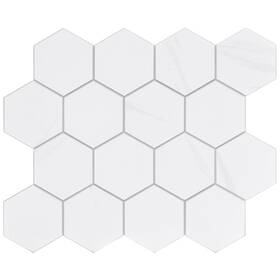 Adodecor Wjs-508 New Upgrade Premium Hexagon Peel And Stick Tile Backsplash White Waterproof