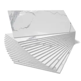 Adreamer90 689911884307 Backsplash Tiles Peel And Stick For Kitchen Bathroom Shower Wall Smart White