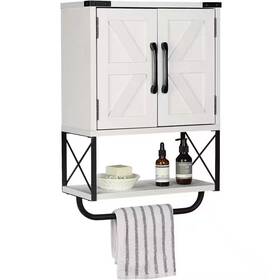 Adrinfly 726084635180 15 Inch W X 7 D 23 H In Vintage White Wood Ready To Assemble Upper Medi