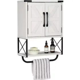 Adrinfly 726084635180 15 Inch W X 7 D 23 H In Vintage White Wood Ready To Assemble Upper Medi