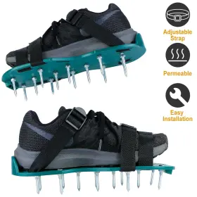 0102hahey7 Aerator Spiked Shoes Board Heavy Duty With Adjustable Straps