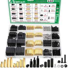 Q-108 Aienxn 640pcs M3 Brass And Nylon Motherboard Standoffs Yellow Black