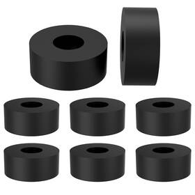 Aifeier Et Rubber-gasket-bl-8p 8pcs Multi-purpose Rubber Spacers 1 Inch Od X 3/8 Id Inches Black