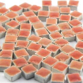 Alea Mosaic 250134974715 Mini Ceramic Tiles 0.19inch Or 5mm 250 Pieces Salmon Orange Wr02