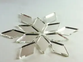 Aleksander Hreben 639072432978 1 Inch X 1/2 Diamond Shape Mirror Mosaic Tile. 150 Pcs