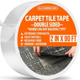 All Flooring Now Ctt2x90 Carpet Tile Tape Double Sided 2in X 90ft - 2 In 90 Ft