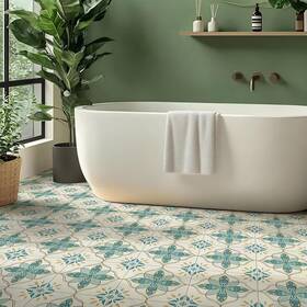 Alow 0605green20 Peel And Stick Floor Tile Vinyl Flooring Waterproof Floori