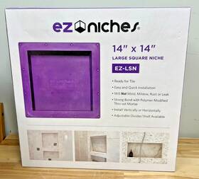 Alpine Bay 854185006032 Ez-niches Ex-lsn Square Tile Ready Shower Wall Recessed Shelf Niche 14 X Nib