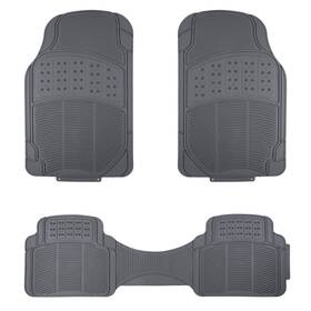 Amazon 840095886383 Basics Universal Pvc Faux Rubber Car Floor Mats All Weather Protection