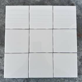 American Olean 0025-44sp 4x4 White Tiles Ceramic Wall Tile Ice 0025 Gloss Lot Of 9