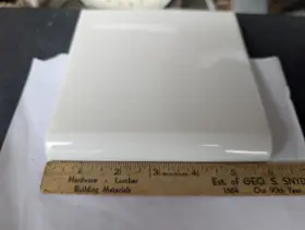 0025a3602sp American Olean 1 Pc New #25 Ice White A3602 Ceramic Tile Mud Bullnose 6 Inch X6