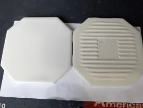 03164oct1p2 American Olean 4 Pcs Ceramic Tile 1/4 Inch Crystalline Ii Polar White Octagon #316