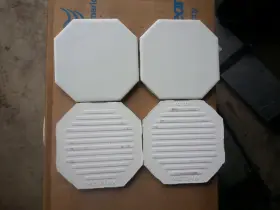 0365oct1p American Olean 4 Pcs Vintage Ceramic Tile 1/4 Inch Crystalline White Octagon #365