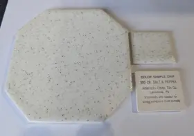 0390oct1p American Olean 4 Pcs Vintage Tile 1/4 Inch Crystalline Salt And Pepper Octagon #390