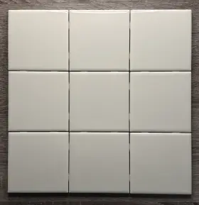 0091 American Olean 730575758845 Glossy Subway Wall Tile 4.25 Inch Lot Of 9 Tiles - Biscuit Color