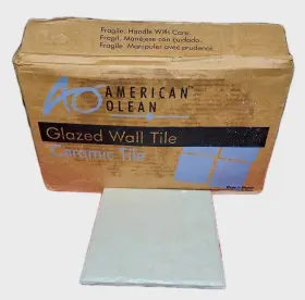 Sy02 American Olean 730576321864 25 Glazed Floor/wall Tile - Sandy Ridge Almond 6x6 Inch Nib