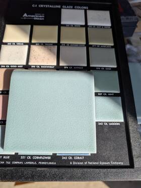American Olean A4402 2 Pcs Ceramic Tile 4 1/4 Inch Crystalline Lagoon #342 Square Bullnose