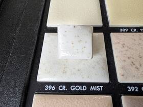 American Olean Ak106 1 Pc Tile Trim - Quarter Round Inside Corner Gold Mist #396