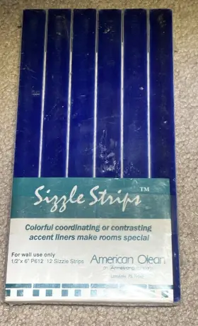 American Olean Co. 092384954161 Pack Of 12 Royal Blue Ceramic Tile Pencil Liner Sizzle 1/2 Inch X 6 American Olean Co. 092384954161 Pack Of 12 Royal Blue Ceramic Tile Pencil Liner Sizzle 1/2 Inch X 6