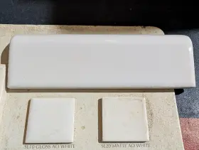 Sl10a4200bp American Olean 2 Pcs Vintage Sl10 Gloss Ao White Mud Cap A4200 Tile Inch X 6