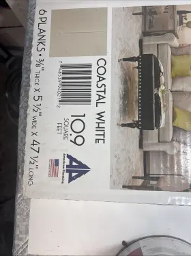 48539 American Planking #48539 Brand Coastal White 10.9 Square Feet 6 Planks Wall Boarding