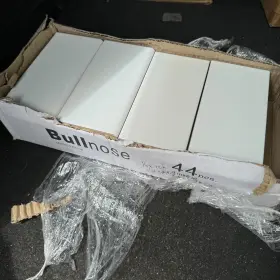 Anatolia Tile And Stone 828492510018 3x6 Ceramic Wall Tiles 32 Pieces Soho White Glossy Flat Bullnose