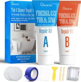 Ankita 711181345612 Tub Repair Kit White Cracked And Bathtub For Cracks Chips Scra