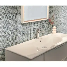 Apollo Tile 840175522897 12 Inch X Majeste Glossy Blue Gray Glass
