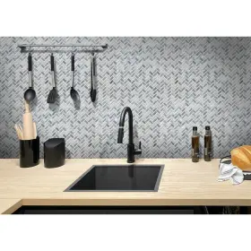 Apollo Tile 840175522903 10 Pack 11.8-in X 11.9-in Blue Herringbone