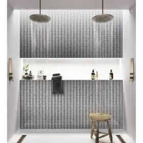 Apollo Tile 840175522927 10 Pack 11.8-in X 11.9-in Silver Herringbone