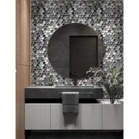 Apollo Tile 840175522958 10 Pack 10.8-in X 11.5-in Gray Hexagon Glossy Grey Apollo Tile 840175522958 10 Pack 10.8-in X 11.5-in Gray Hexagon Glossy Grey
