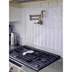 Apollo Tile 840175523146 12 Inch X Winterland Glossy Matte White Glass