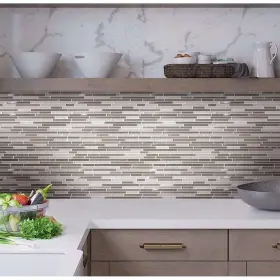 Apollo Tile 840175523450 5 Pack 11.8-in X Waterfall White And Grey