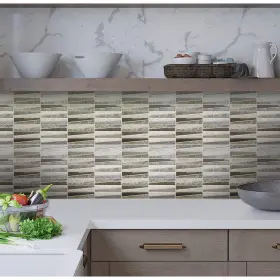 Apollo Tile 840175523658 5 Pack 11.8-in X Gray Quartz And Glass Mosaic 4.83