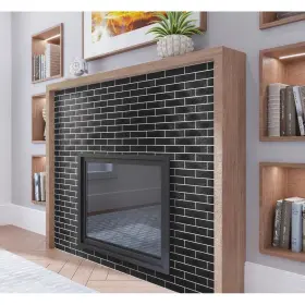 Apollo Tile 840175523733 27 Pack 2-in X 8-in Black Metallic Glass Mosaic
